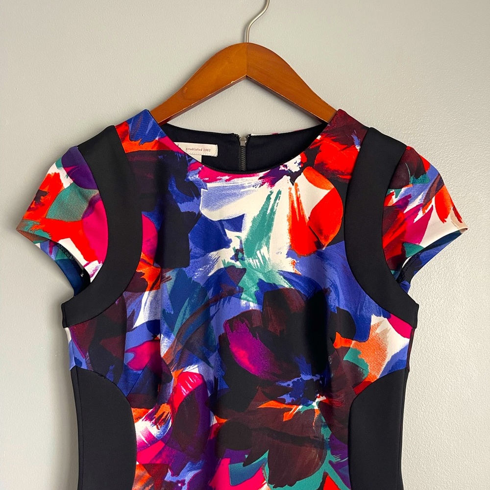 Dress Barn Scuba Dress with Cap Sleeves, size 4